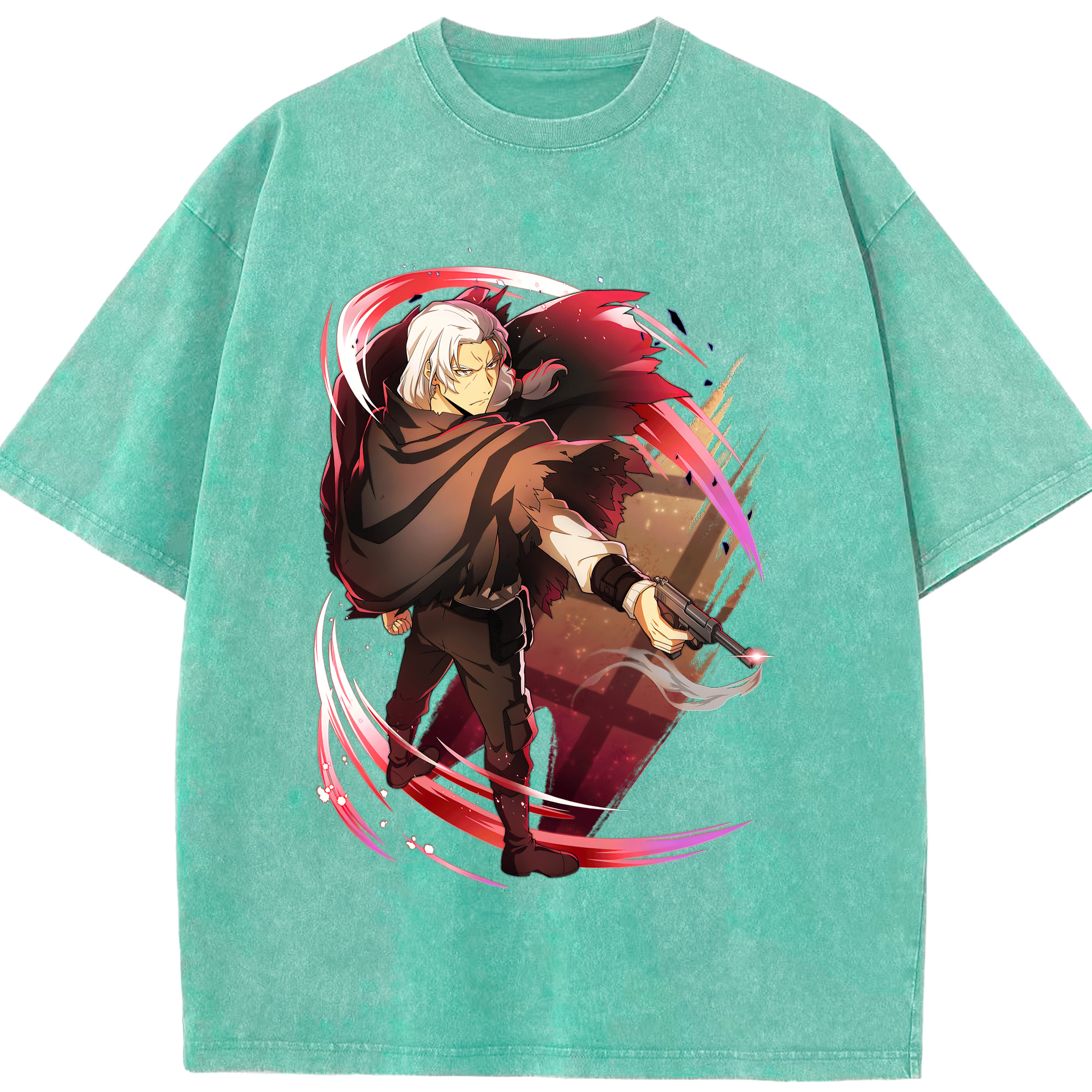 （画像用） 文豪ストレイドッグス Bungo Stray Dogs 綿100% ヴィンテージ風 半袖Tシャツ（フロントプリント）